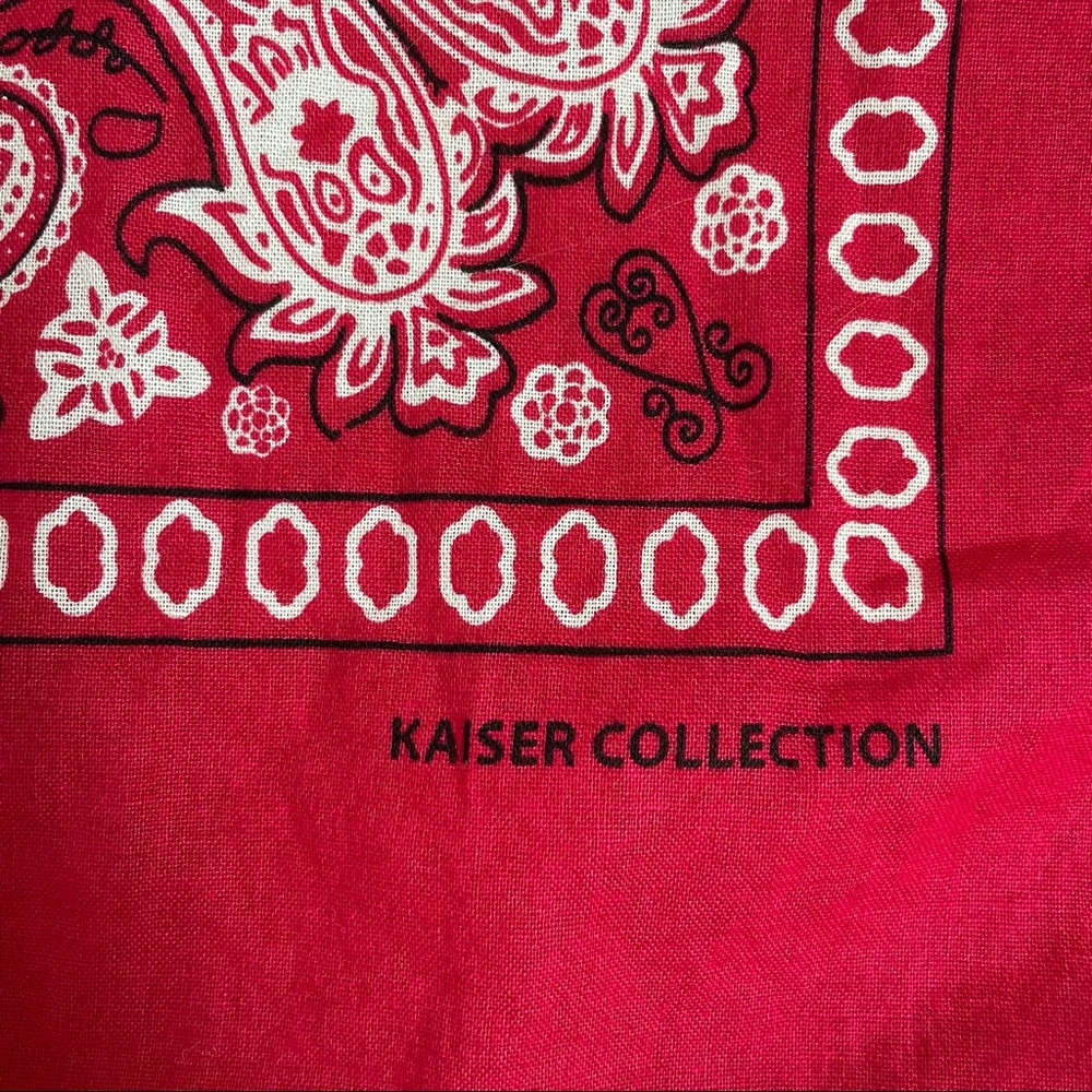 Kaiser Collection Fuchsia Paisley Pattern Cotton Bandana - Picture 5 of 6